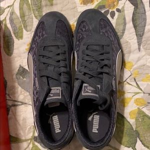 Puma 76 Runner Satin Jacquard gray shoes 8.5